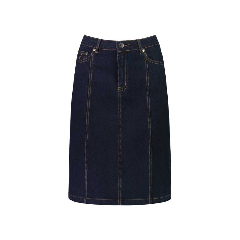 Vassalli Contrast Stitch Denim Skirt image number 2